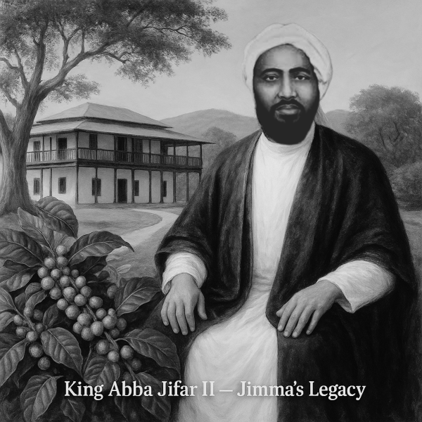 King Abba Jifar II Jimma Realistic Wall Art – Ethiopian Heritage & Coffee Legacy