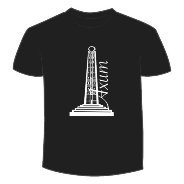 Axum Obelisk T-Shirt | Ethiopian Heritage Black Tee – Habesha Cultural Art