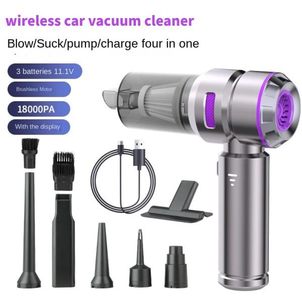 HL-121 3-in-1 Portable Handheld Vacuum Cleaner – Cordless High-Suction Power, Electric Air Duster & Pump